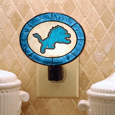 Detroit Lions Art Glass Night Light