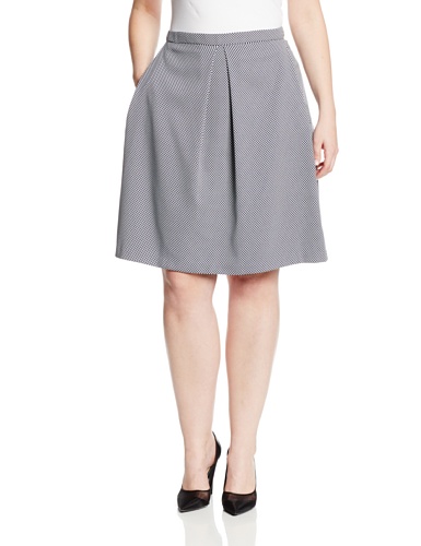 Anne Klein Women's Plus-Size Check A-Line Skirt