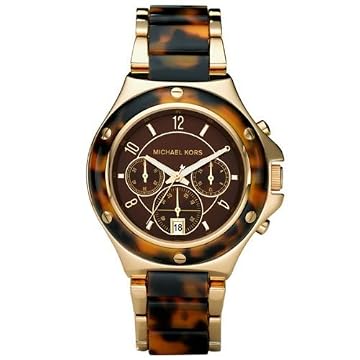 Michael Kors Quartz Chronograph Tortoise Brown Dial Women Michael Kors Quartz Chronograph Tortoise Brown Dial Women