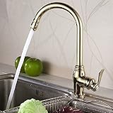 Tophome 台所蛇口 冷熱混合水栓 キッチン用 シングルレバー　キッチン蛇口 泡沫 混合水栓 水道 蛇口 シンク や 洗面台 水栓金具 回転可能　Ti-PVD