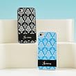 Black Damask Personalized Case for IPhone 4 and 4S