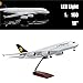 24-Hours 18â€ 1:160 1 Scale Model Airplane Model Lufthansa A380 with LED Light(Touch or Sound Control) for Business Gift