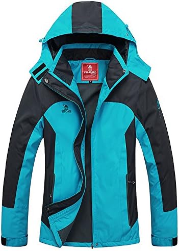 FanMagic Women's Water Resistant Anti-Staticiner Wear Resistant Warm Climbing Hiking Jacket Blue M