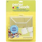 Perler Beads Clear Square Pegboards 4 Pack