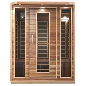 3 Person Sauna Cedar Carbon Fiber Dry Heat FAR Infrared CD Player Portable Detox