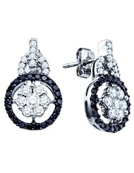 1.09CTW BLACK DIAMOND FASHION EARRING