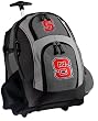 NC State Rolling Backpack Deluxe Gray NC State Wolfpack - Our Best Backpacks Bags with Wheels or School Trolley Bags Carry-Ons - Unique Gifts