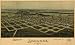 Ardmore, Indian Territory, 1891. Drawn by T. M. Fowler., large historic panoramic map reprint measured in inches 60x36