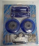 SCOOTER REPLACEMENT 2 WHEELS LIGHT-UP, 4 BEARINGS, BLUE, 2 Handle Cushion Grips