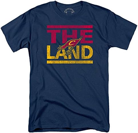 Famous Panda Cleveland Cavaliers The Land Men's T- Shirt (S, Navy Blue)