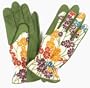 Angela's Garden 7107-400 Womens Fabric Backed Leather Palm Washable  Garden Glove, One-Size Fits Most, Morning Glory