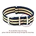 CIVO Watch Bands Premium Ballistic Nylon Watch Strap Stainless Steel Buckle (Navy/Khaki, 20mm)