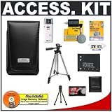 Nikon Coolpix 5811 Leather Carrying Case + EN-EL10 Battery + Tripod + Accessory Kit for S200, S210, S500, S510, S520, S600, S700 Digital Cameras