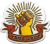 The Simpsons - True Love (Hand Holding a Duff Beer) - Embroidered Iron On or Sew On Patch