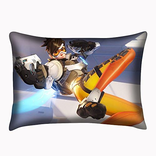 Overwatch Pillowcase OW Tracer Pillow Case Cushion Cover Twin Sides Pillowslip 20x30 Inch