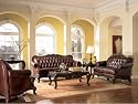 2 PCs Classic Tri Tone Leather Sofa and Loveseat Set