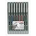 Uni-ball Eye Fine UB-157 Rollerballs, Pack of 8 Coloured Pens, Assorted Colours