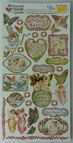 Decorative Fairy Cake Box Bundle of 3 Items: Pink Cupcake Box, Set of 2 Fairy Cake Liners, and 1 Set of Fairy Enchanting Stickers