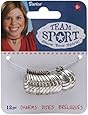 Darice Metal Charms, Silver Volleyball, 12-Pack