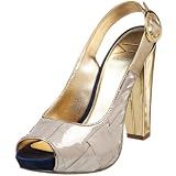 Due Farina Womens Wet Sling Peep Toe Pump