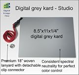 Digital Image Flow DGK Color Tools Studio Balance Card with Premium Lanyard, White