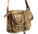Distressed style Thick Canvas Messenger / cross body bag