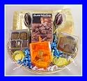 Hanukkah Gift Basket with Gourmet Coffee, Tea, Chocolate Money & a Dreidel