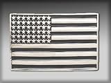 Silver Star "American Flag" Metal Belt Buckle