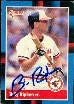 Billy Ripken Autographed/Hand Signed Baseball Card (Baltimore Orioles) 1988 Donruss #336