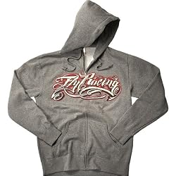 Fly Racing Propaganda Men's Hoody Zip Pullover Sportswear Sweatshirt - Grey
