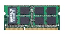 BUFFALO ノート用増設メモリ PC3-8500(DDR3-1066) 2GB D3N1066-2G/E