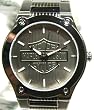 Harley-Davidson&reg; Bulova&reg; Men's Watch. Silver patterned dial with raised H-D&reg; Logo. Luminous. All stainless steel. WR50m/165ft. 76A134