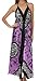 Sakkas Silky V-Neck Halter Handkerchief Hem Maxi Dress