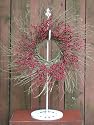 Antique White Metal Wreath Stand - 30 Inch
