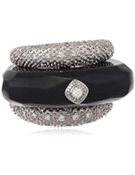Miriam Salat Black Resin and Cubic-Zirconia Imperial Ring
