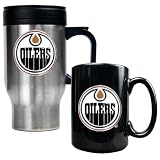 NHL Edmonton Oilers Travel Mug & Ceramic Mug Set