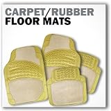 FH-C12305 Trimmable Rubber / Carpet Floor Mats Beige