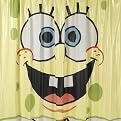 SpongeBob SquarePants Face Vinyl Shower Curtain