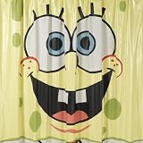SpongeBob SquarePants Face Vinyl Shower Curtain