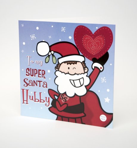 Santa Hero Husband Flashing Card