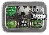 Soccer Bottle Cap 6 pc Magnet Set w/ Case