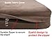 Dogbed4less Orthopedic Small Medium Memory Foam Pet Bed, Waterproof Liner with Brown Suede Cover and Extra Pet Bed Case 35X20X4 Inch