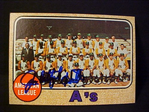 Jim Catfish Hunter Oakland Athletics Team #554 1968 Topps Signed Autographed Baseball Card