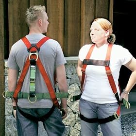 Fall Arrestor Body Harness with Integral Shock Absorber and 2 side D-Rings - Extra Large by Super Anchor Safety
