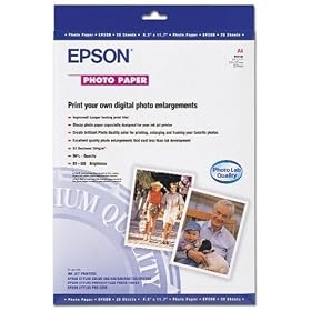 Epson - C13S041140 - Supports d'impression Jet d'Encre - Papier Photo A4 - 194g/m� - 20 f.