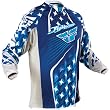 Fly Racing Kinetic Youth Boys MX Motorcycle Jersey - Blue/Silver