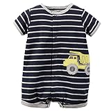カーターズ Carter's ロンパース 前開き 半袖 男の子 綿100% Snap-Up Appliqu? Cotton Romper 24M (83-86cm) [並行輸入品]