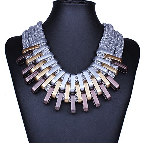 Bs1981 Luxury Charm Chunky Chain Gold Silver Plated Statement Choker Necklaces Bijoux Jewelry