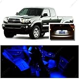 Ameritree Blue LED Lights Interior Package   White LED License Plate Kit for Toyota Tacoma 2007-2014 (5 Pieces)