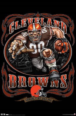 Cleveland Browns (Mascot, Grinding It Out Since 1946) Sports Poster Print - 22x34